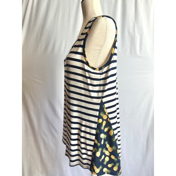 Westport Striped & Pineapple Print Sleeveless Top - Picture 2 of 5